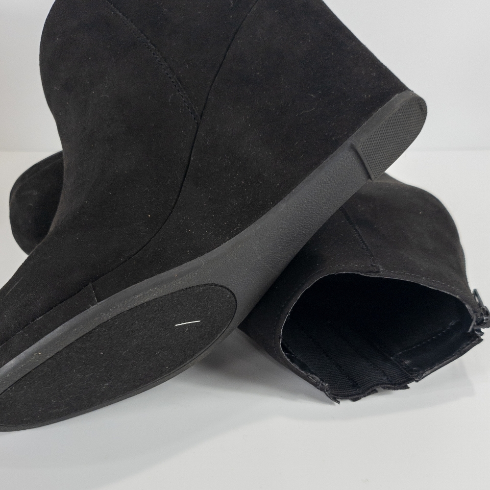 Sugar Jayla Wedge Anklr Booties Black -6.5 - Picture 8 of 9